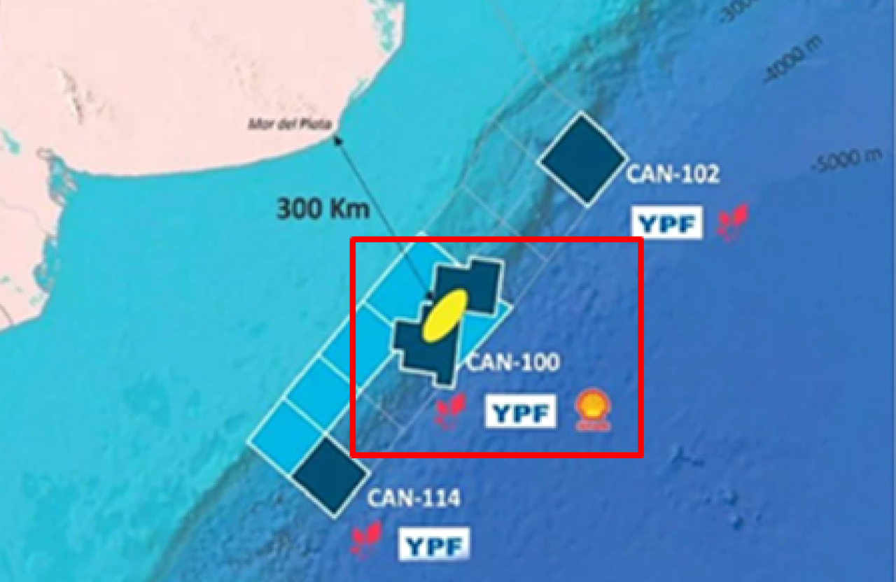 Offshore oil prospecting South Atlantic